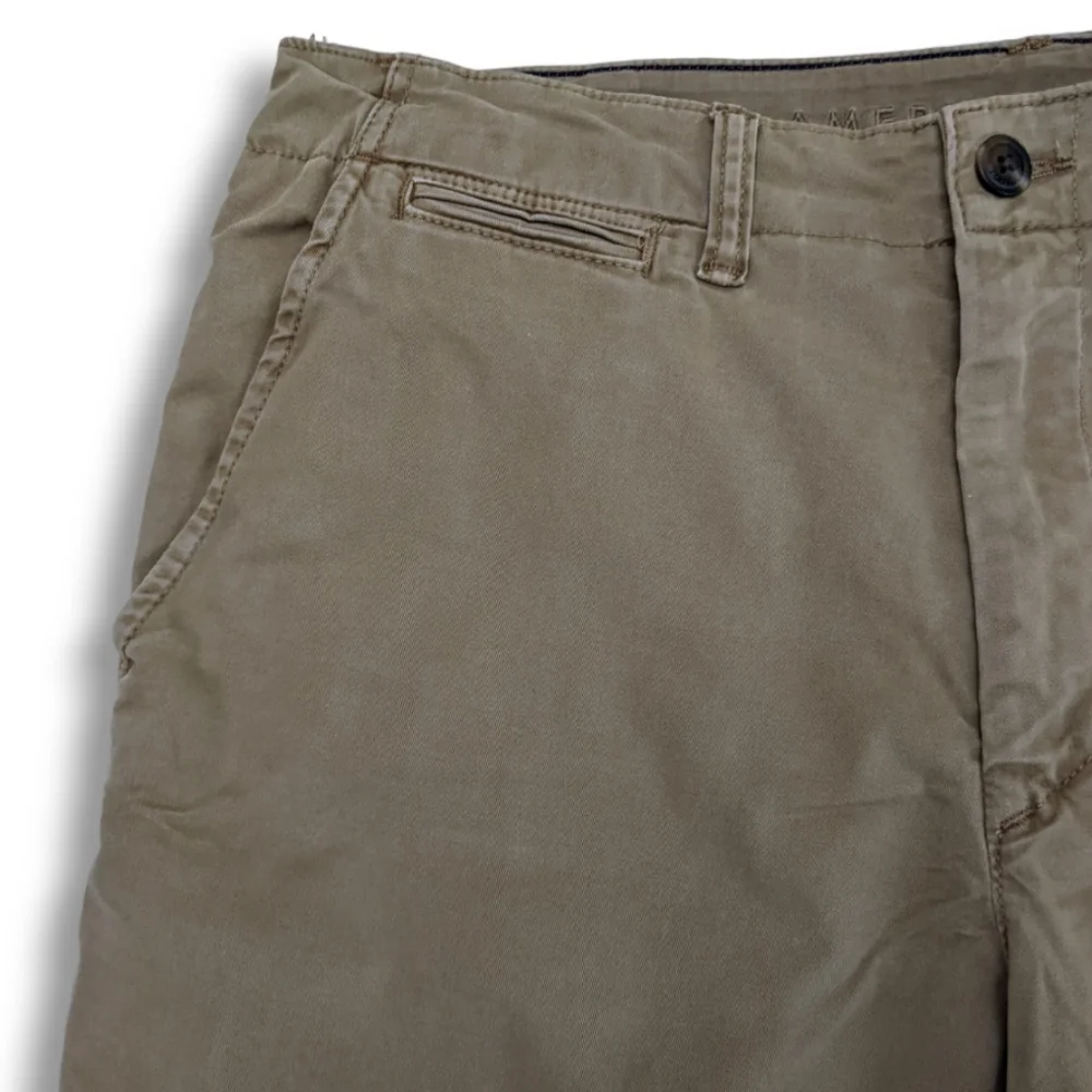 American Eagle Men's Flex 9" Lived-In Khaki Short - Picture 6 of 14